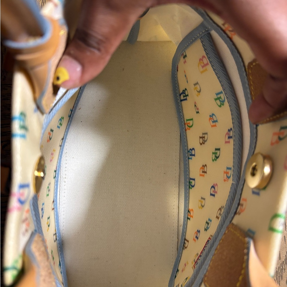 Dooney & Bourke Multicolor Logo Satchel - Picture 4 of 5